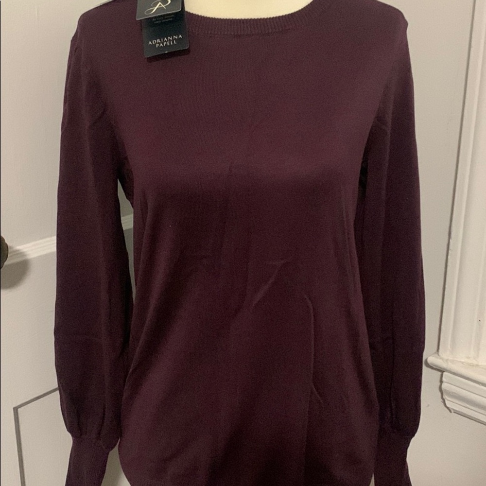 Adrianna Papell Plum sweater Size small